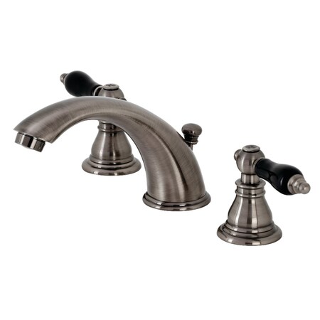 Kingston Brass Duchess Widespread Bathroom Faucet W/ Plastic Pop-Up, Black Stainless KB963AKL